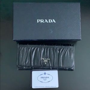 Prada Nappa leather black wallet.